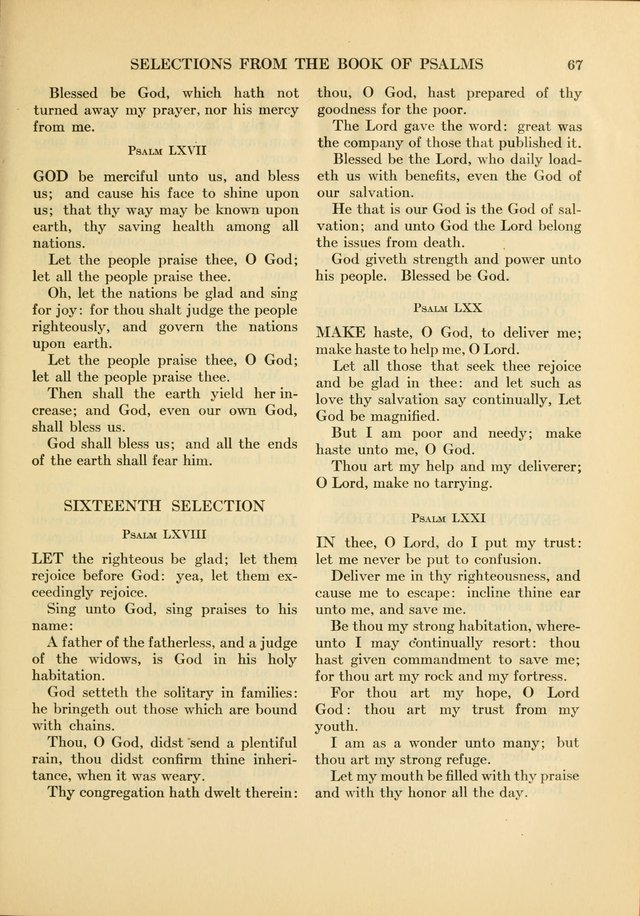 Services for Congregational Worship. The New Hymn and Tune Book page 67