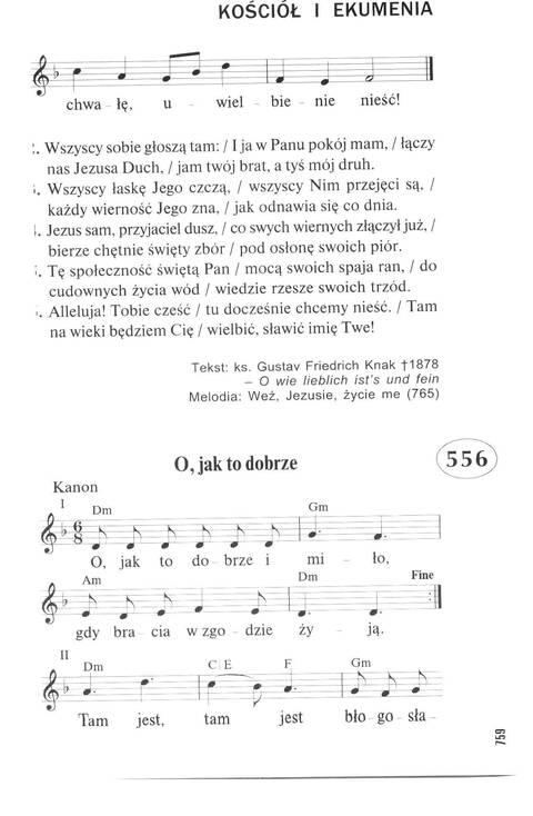 Śpiewnik Ewangelicki: Codzienna modlitwa, pieśń, medytacja, nabożeństwo page 752