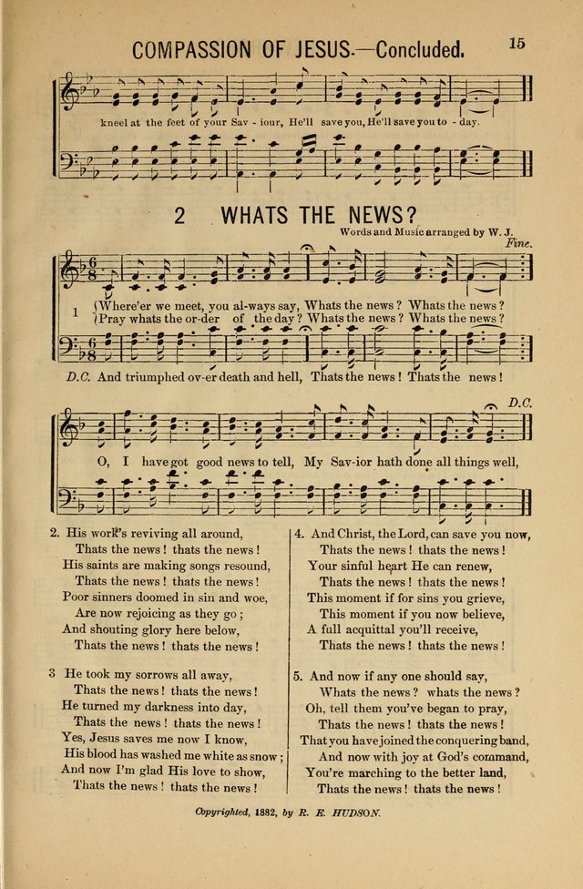 Salvation Echoes: for Sabbath School, Gospel, Prayer and Praise Meetings page 15