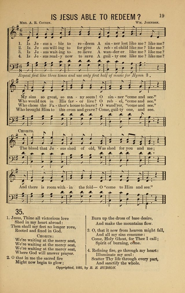 Salvation Echoes: for Sabbath School, Gospel, Prayer and Praise Meetings page 19