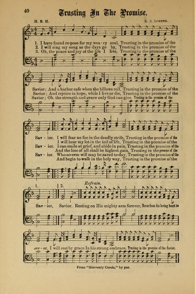 Salvation Echoes: for Sabbath School, Gospel, Prayer and Praise Meetings page 40