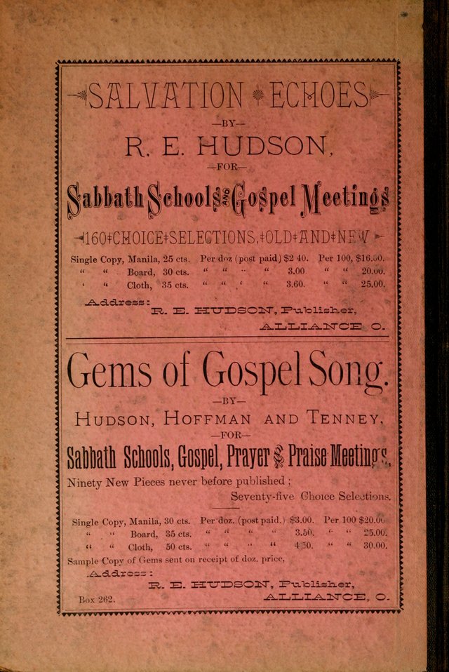 Salvation Echoes: for Sabbath School, Gospel, Prayer and Praise Meetings page 84