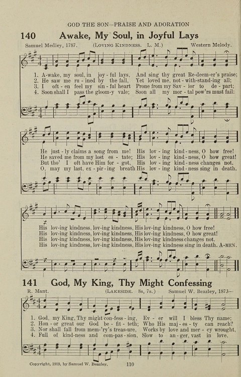Service Hymnal: with responsive readings, appropriate for all Protestant religious activities page 102