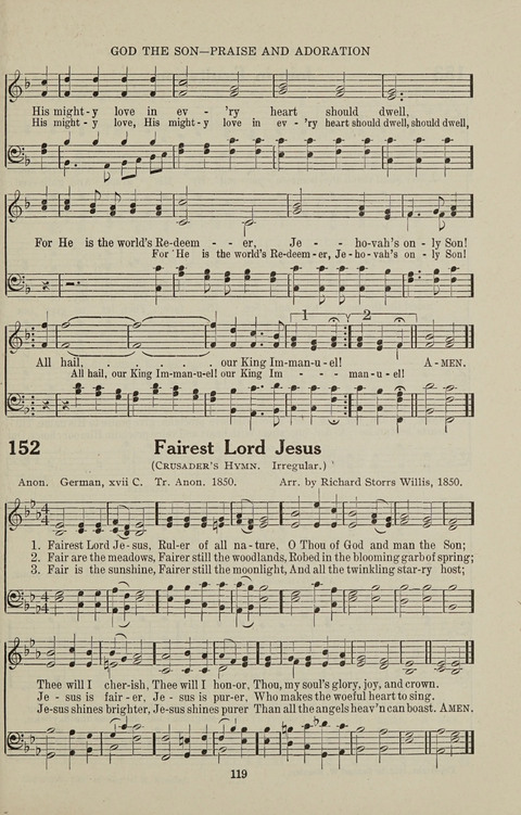 Service Hymnal: with responsive readings, appropriate for all Protestant religious activities page 111