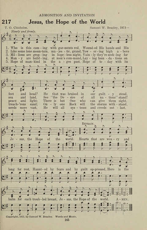 Service Hymnal: with responsive readings, appropriate for all Protestant religious activities page 157
