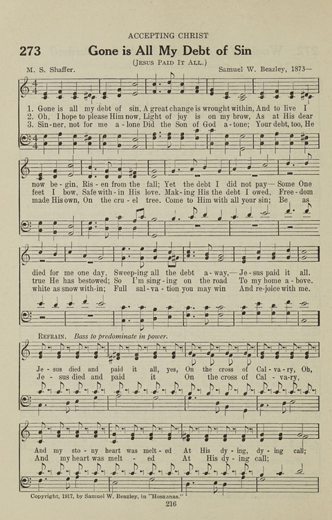 Service Hymnal: with responsive readings, appropriate for all Protestant religious activities page 208