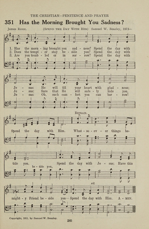 Service Hymnal: with responsive readings, appropriate for all Protestant religious activities page 277
