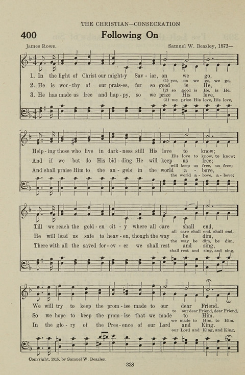 Service Hymnal: with responsive readings, appropriate for all Protestant religious activities page 320