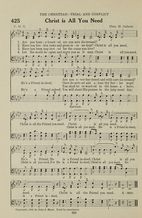 Service Hymnal: with responsive readings, appropriate for all Protestant religious activities page 344