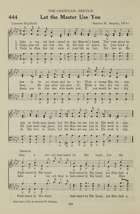 Service Hymnal: with responsive readings, appropriate for all Protestant religious activities page 362