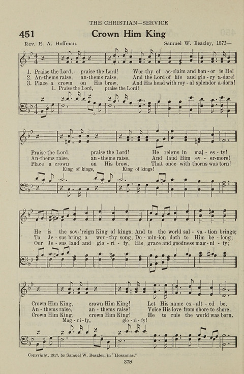 Service Hymnal: with responsive readings, appropriate for all Protestant religious activities page 370