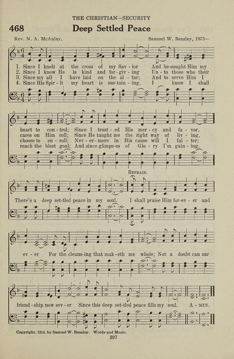 Service Hymnal: with responsive readings, appropriate for all Protestant religious activities page 389