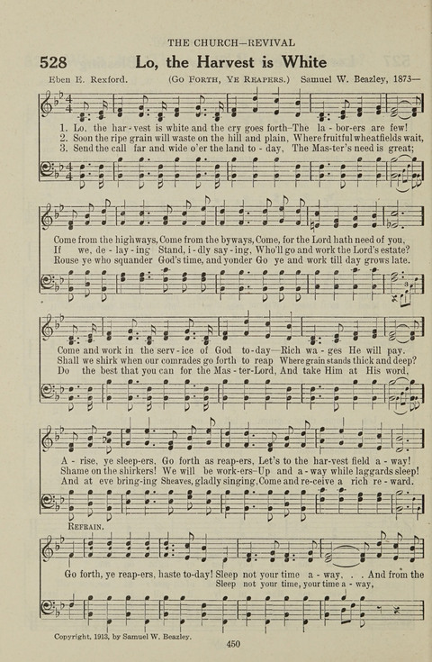 Service Hymnal: with responsive readings, appropriate for all Protestant religious activities page 442