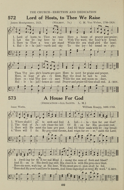 Service Hymnal: with responsive readings, appropriate for all Protestant religious activities page 484