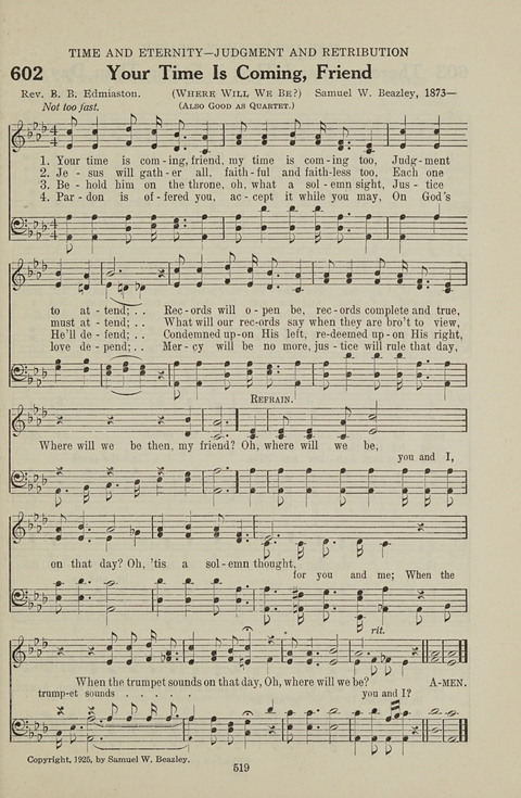 Service Hymnal: with responsive readings, appropriate for all Protestant religious activities page 511