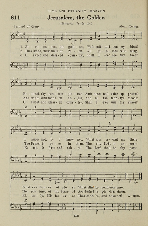 Service Hymnal: with responsive readings, appropriate for all Protestant religious activities page 520