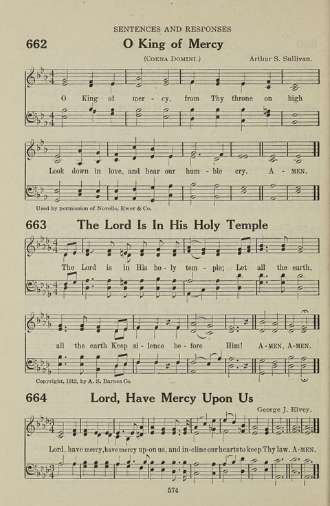 Service Hymnal: with responsive readings, appropriate for all Protestant religious activities page 566