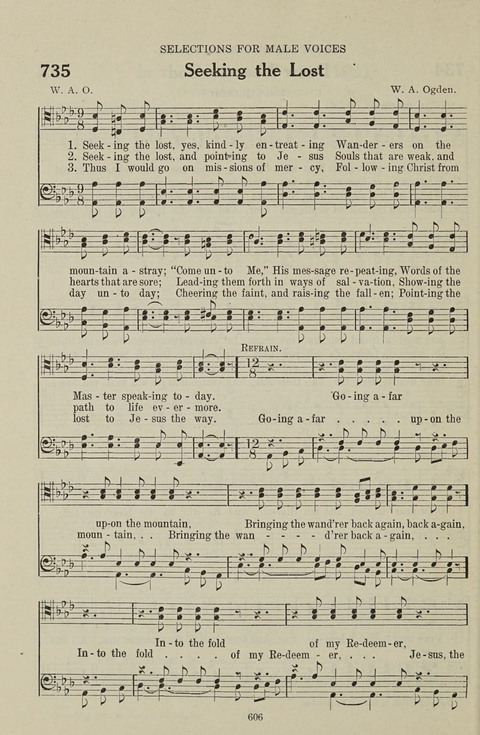 Service Hymnal: with responsive readings, appropriate for all Protestant religious activities page 598