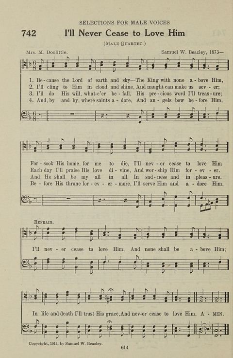 Service Hymnal: with responsive readings, appropriate for all Protestant religious activities page 606