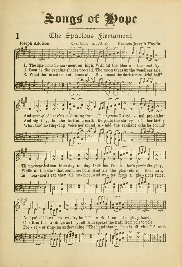 Songs of Hope: for the Church and Sunday School page 3