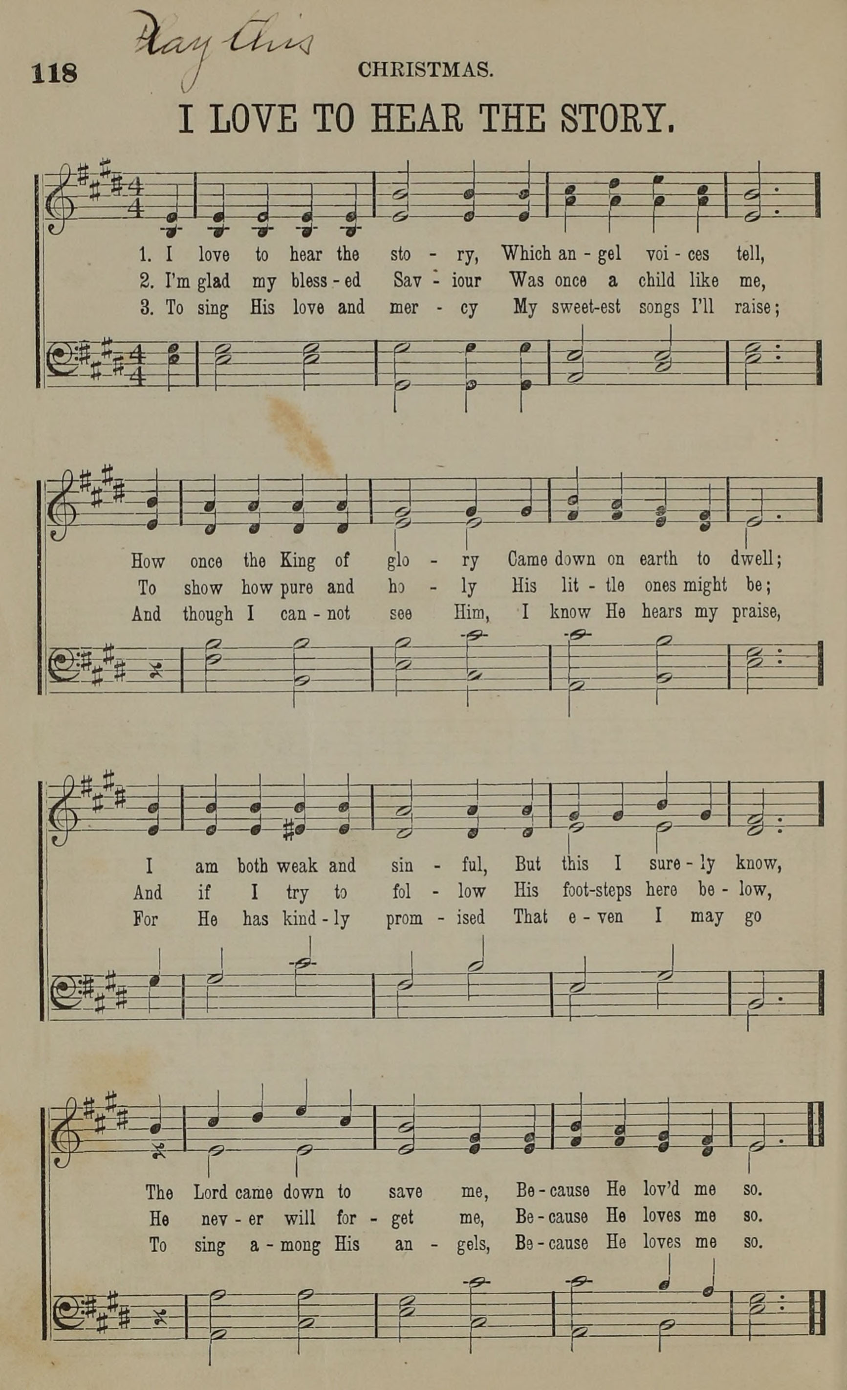 Service and Hymns for Sunday Schools page 116