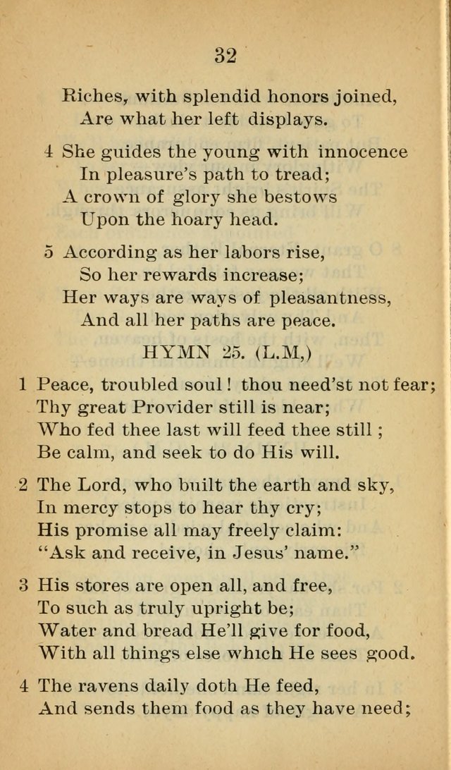 Sacred Hymns and Spiritual Songs for the Church of Jesus Christ of Latter-Day Saints (20th ed.) page 32