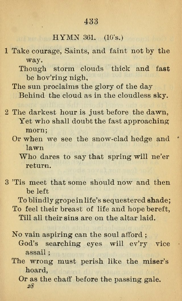 Sacred Hymns and Spiritual Songs for the Church of Jesus Christ of Latter-Day Saints (20th ed.) page 433