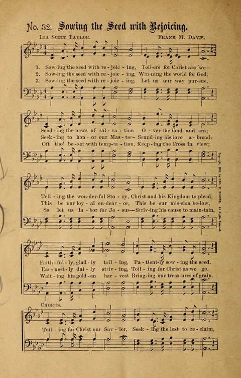 Sabbath Hymns: for the Sabbath School and young peoples socities (second ed.) page 32