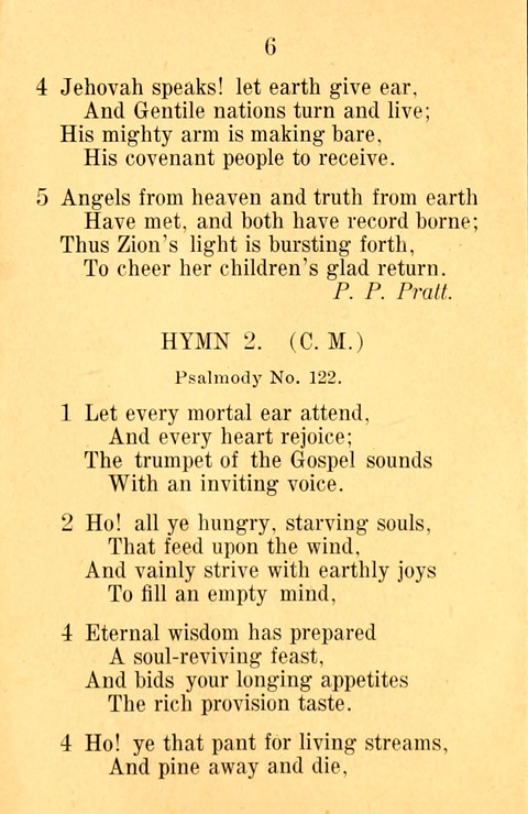 Sacred Hymns and Spiritual Songs: for the Church of Jesus Christ of Latter-Day Saints. 24th ed. page 2