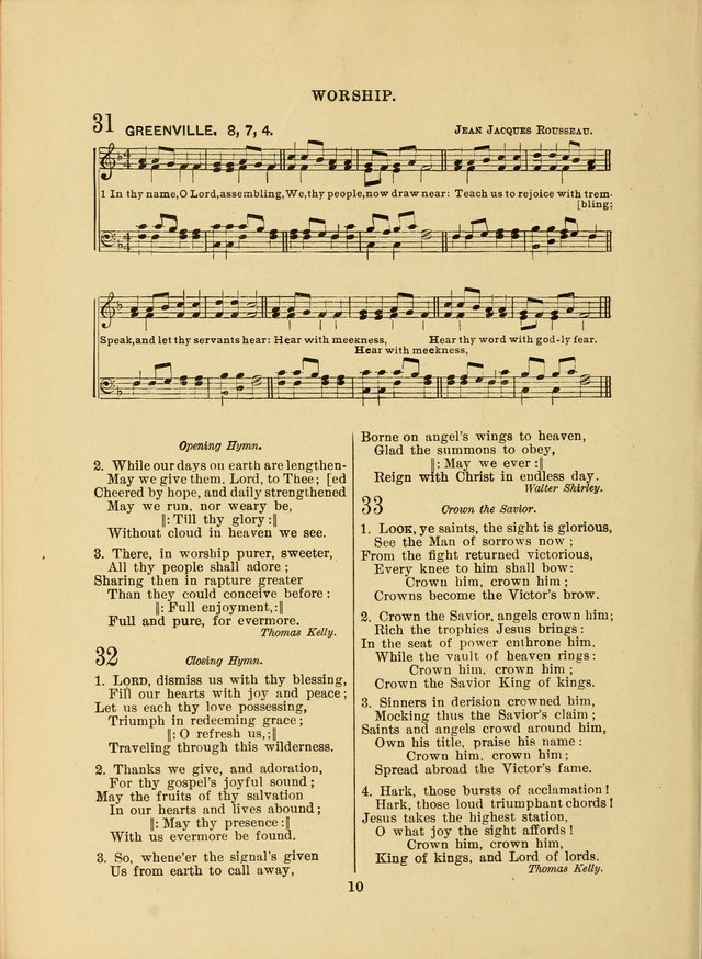Sacred Hymns and Tunes: designed to be used by the Wesleyan Methodist Connection (or Church) of America page 10