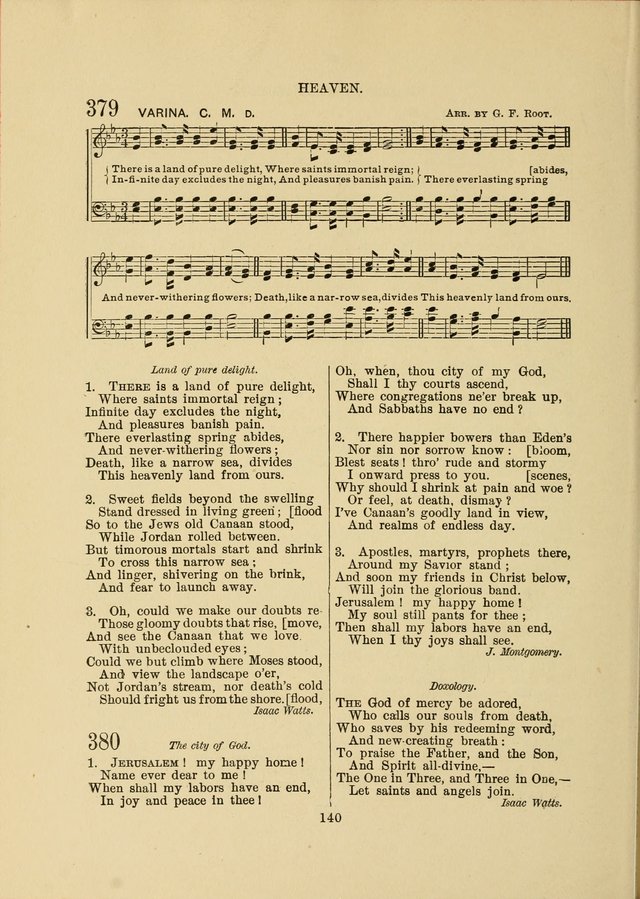 Sacred Hymns and Tunes: designed to be used by the Wesleyan Methodist Connection (or Church) of America page 140