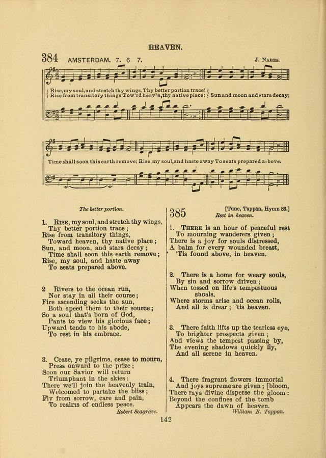Sacred Hymns and Tunes: designed to be used by the Wesleyan Methodist Connection (or Church) of America page 142