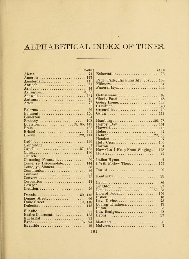Sacred Hymns and Tunes: designed to be used by the Wesleyan Methodist Connection (or Church) of America page 161