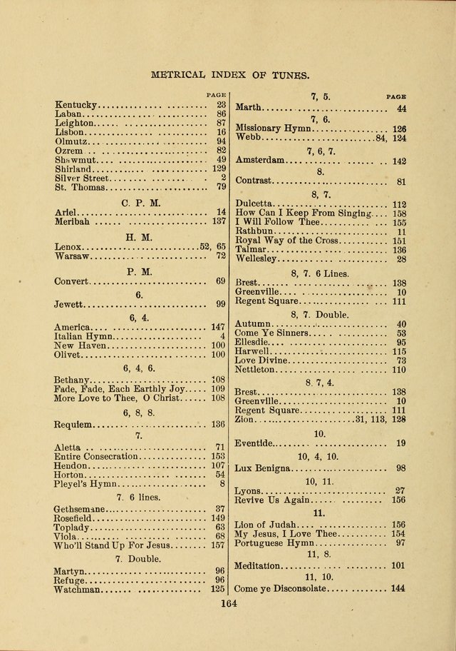 Sacred Hymns and Tunes: designed to be used by the Wesleyan Methodist Connection (or Church) of America page 164