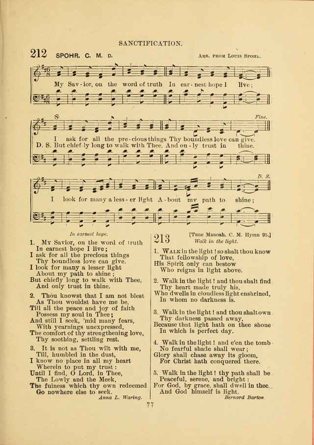 Sacred Hymns and Tunes: designed to be used by the Wesleyan Methodist Connection (or Church) of America page 77