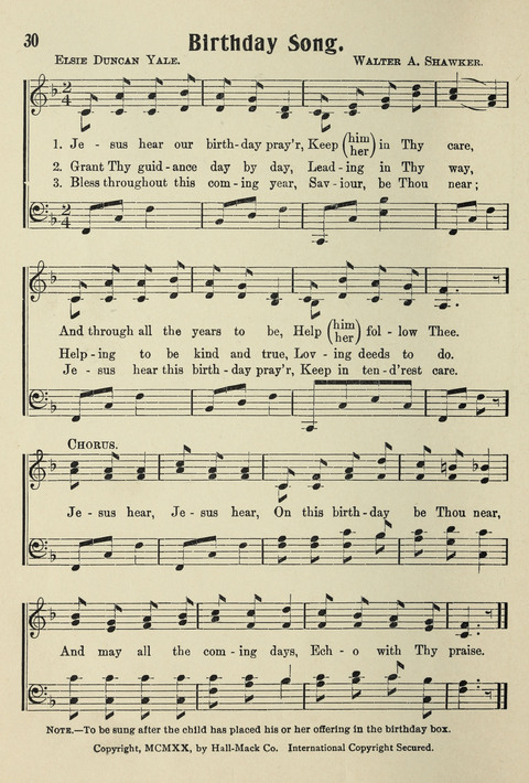 Songs for Little Singers No. 3: for primary departments of Sunday Schools page 28