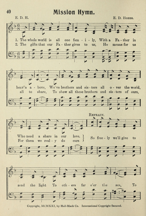Songs for Little Singers No. 3: for primary departments of Sunday Schools page 38