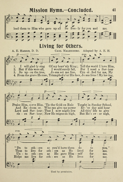 Songs for Little Singers No. 3: for primary departments of Sunday Schools page 39