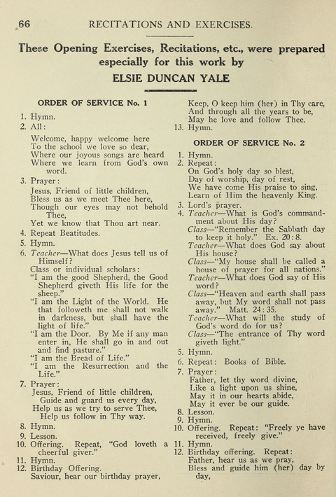 Songs for Little Singers No. 3: for primary departments of Sunday Schools page 64