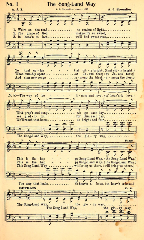 The Song-Land Way: a Collection of Choice Gospel Songs for Sunday Schools, Young People