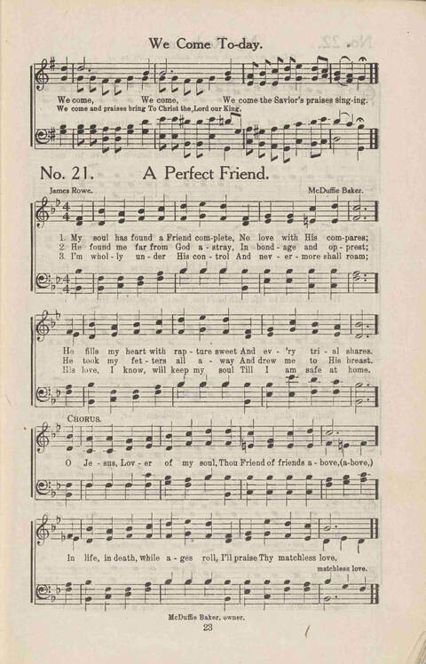 Sacred Melodies: a book of gospel songs for all departments of Christian work and worship page 23