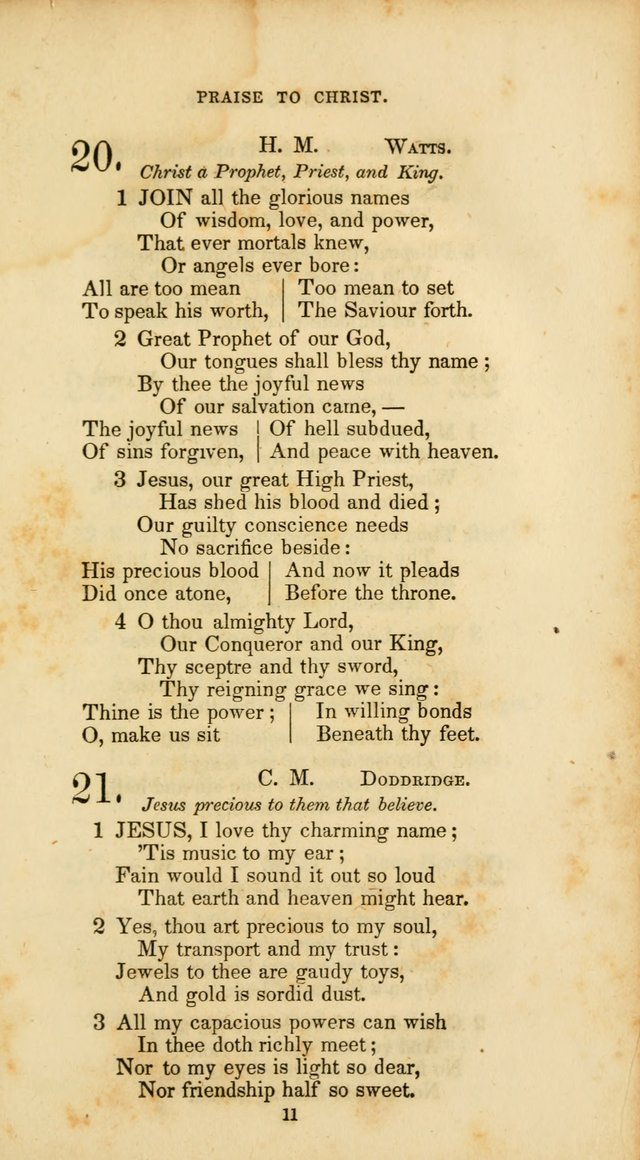 The Social Psalmist: a new selection of hymns for conference meetings and family worship page 11