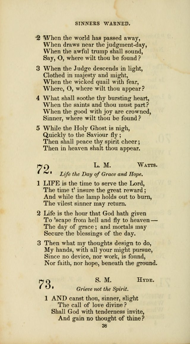The Social Psalmist: a new selection of hymns for conference meetings and family worship page 38