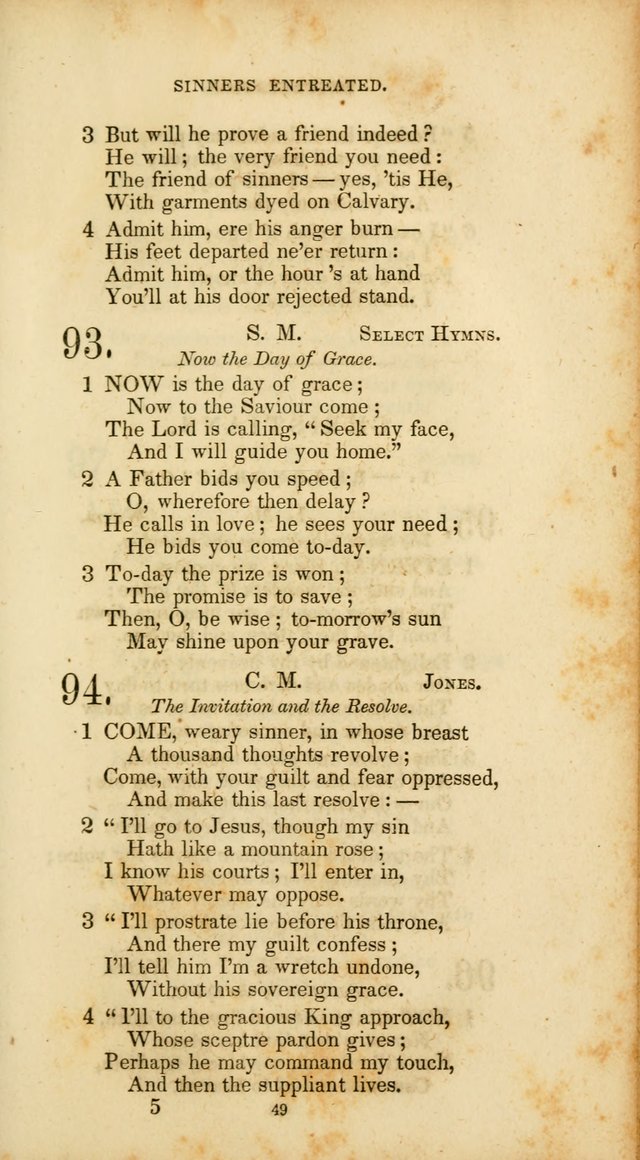 The Social Psalmist: a new selection of hymns for conference meetings and family worship page 49