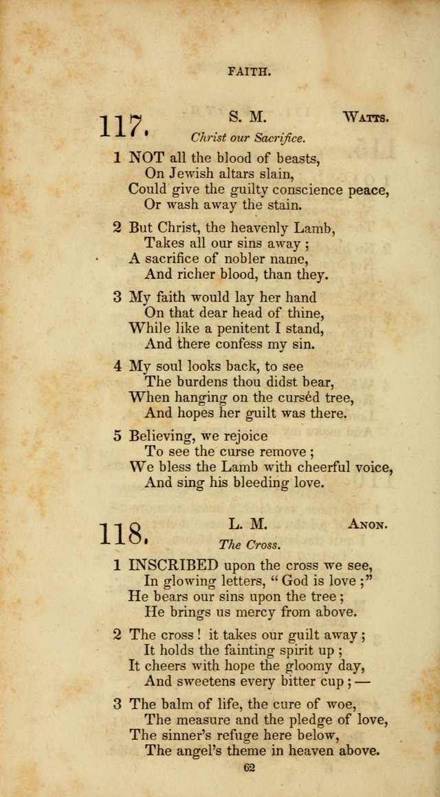 The Social Psalmist: a new selection of hymns for conference meetings and family worship page 62