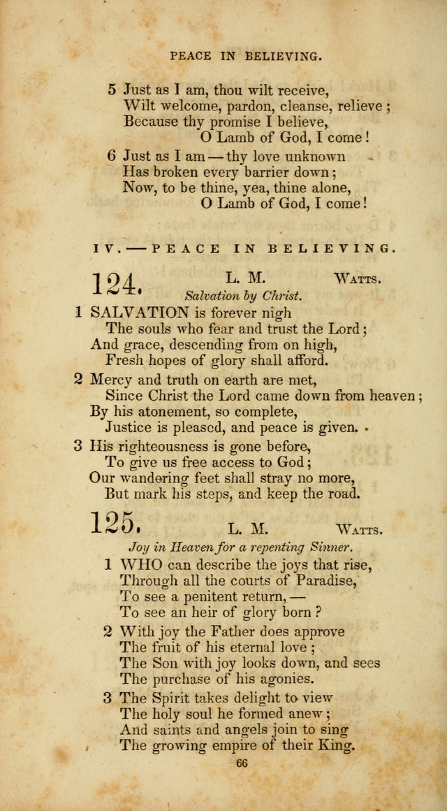 The Social Psalmist: a new selection of hymns for conference meetings and family worship page 66