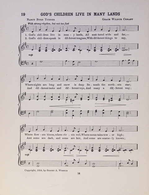 Song and Play for Children: for Sunday and weekday use page 16
