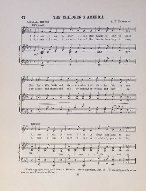 Song and Play for Children: for Sunday and weekday use page 40