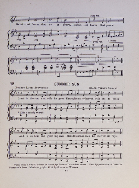 Song and Play for Children: for Sunday and weekday use page 63