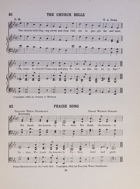 Song and Play for Children: for Sunday and weekday use page 69